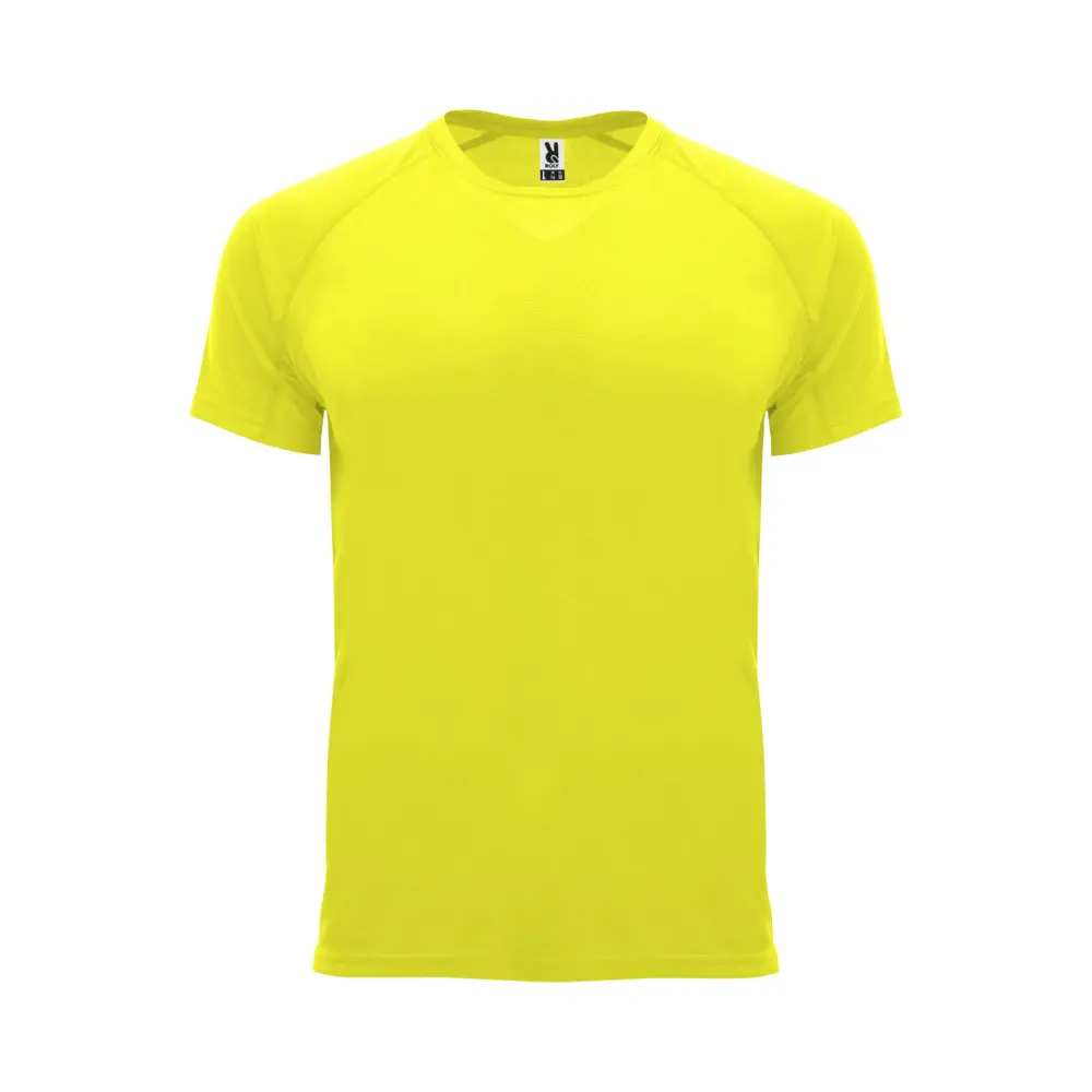 Bahrain 135 g/m² kortærmet sports t-shirt til børn i farven Fluorgul