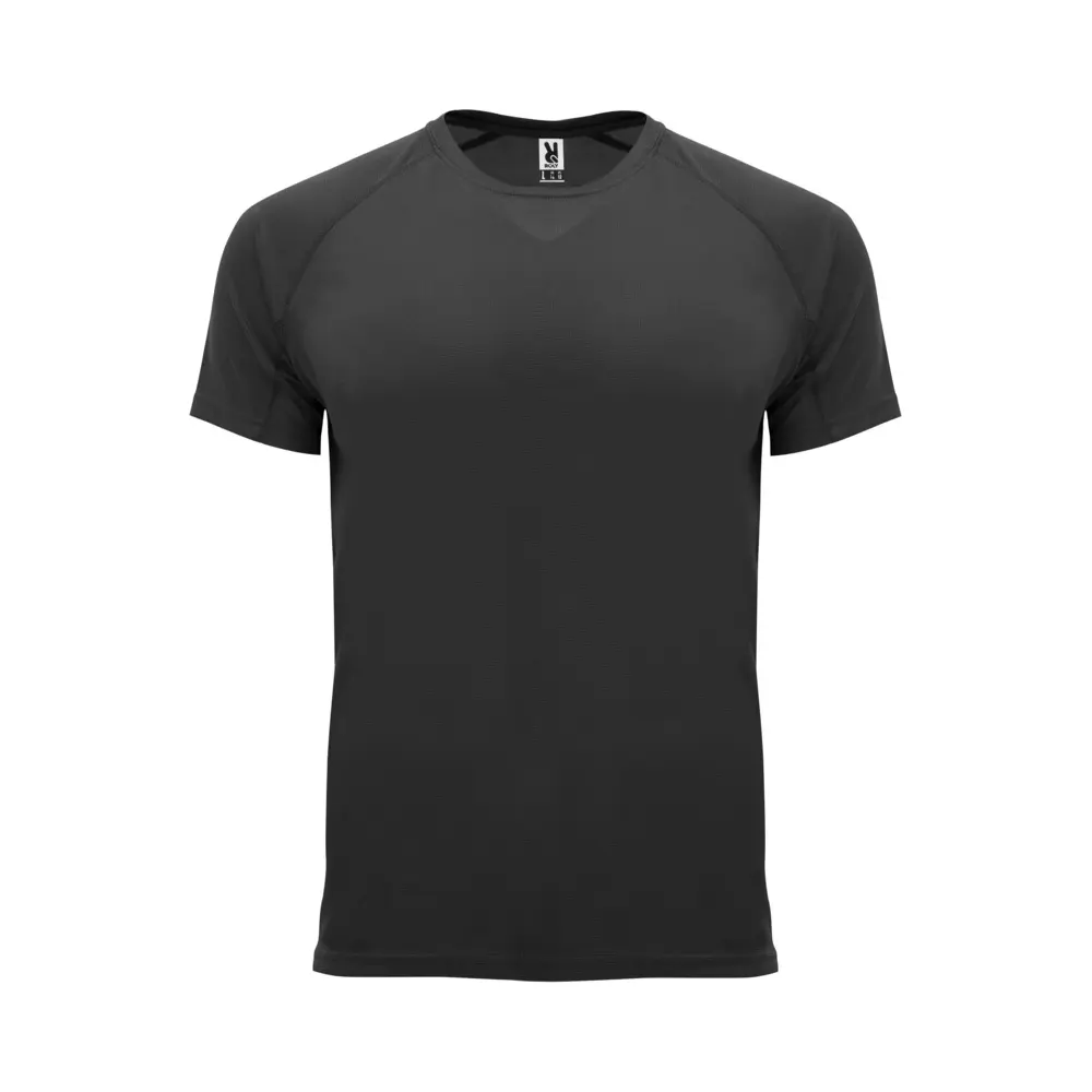 Bahrain 135 g/m² kortærmet sports t-shirt til børn i farven Ensfarvet sort