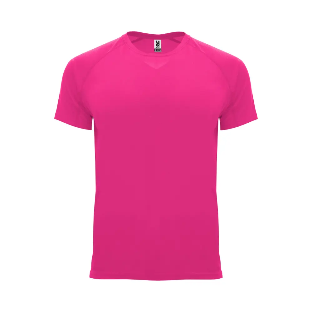 Bahrain 135 g/m² kortærmet sports t-shirt til børn i farven Fluor rosa