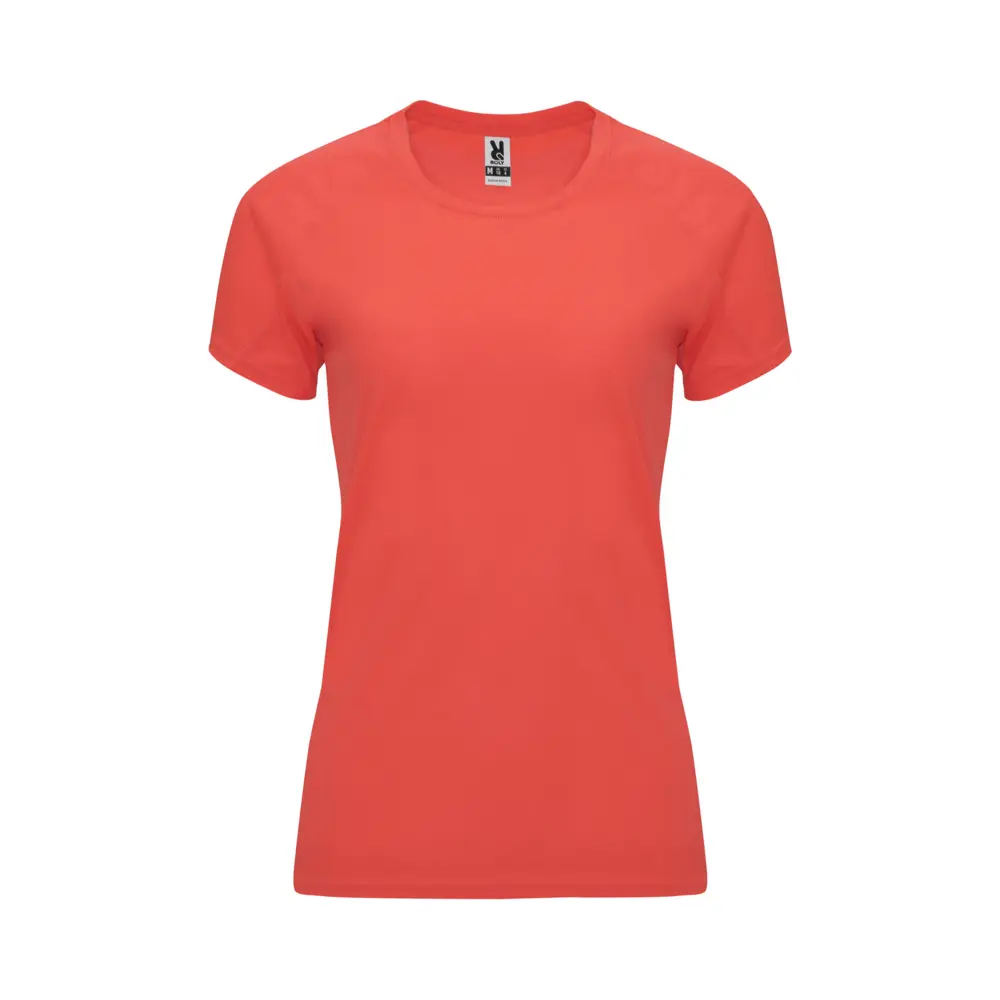 Bahrain 135 g/m² kortærmet sports t-shirt til kvinder i farven Fluorkoral