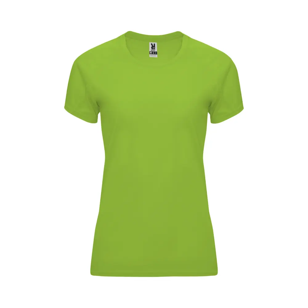 Bahrain 135 g/m² kortærmet sports t-shirt til kvinder i farven Limefarvet