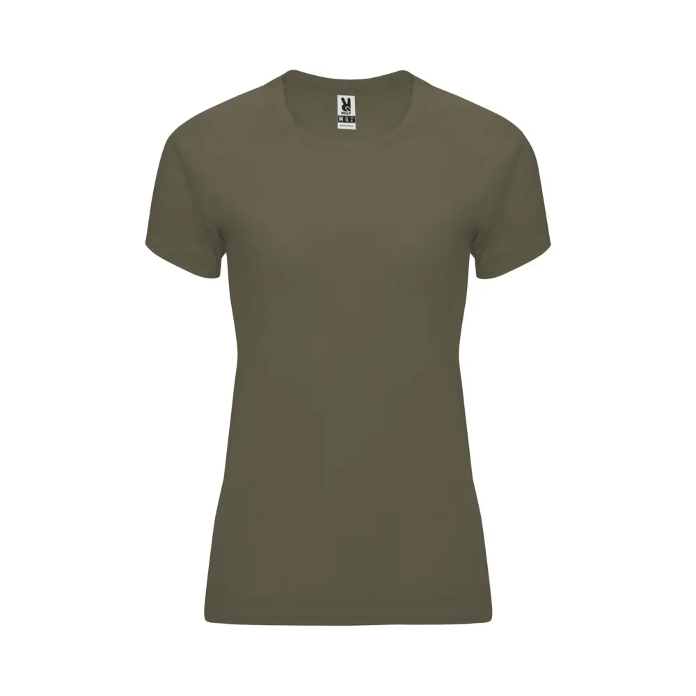 Bahrain 135 g/m² kortærmet sports t-shirt til kvinder i farven Militærgrøn