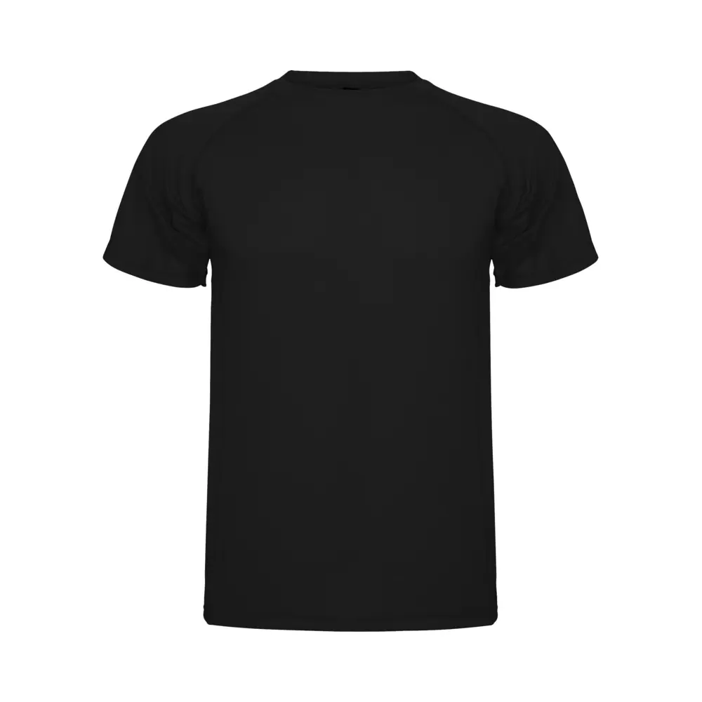 Montecarlo 150 g/m² kortærmet sport t-shirt til mænd i farven Ensfarvet sort