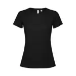 Estoril 125 g/m² kortærmet t-shirt til kvinder i farven Ensfarvet sort
