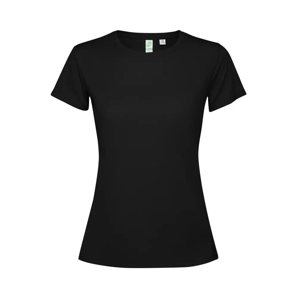Estoril 125 g/m² kortærmet t-shirt til kvinder i farven Ensfarvet sort