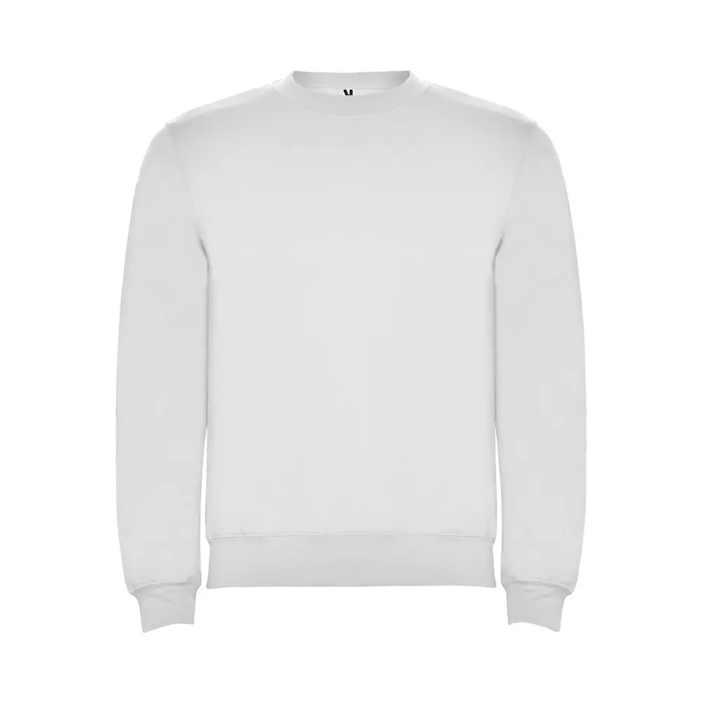 Clasica 280 g/m² unisex sweater med rund hals i farven Hvid