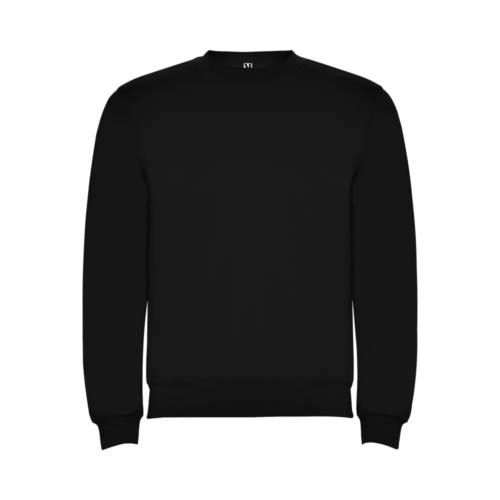 Clasica 280 g/m² unisex sweater med rund hals i farven Ensfarvet sort