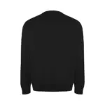 Batian 300 g/m² unisex sweater økologisk bomuld med rund hals i farven Ensfarvet sort