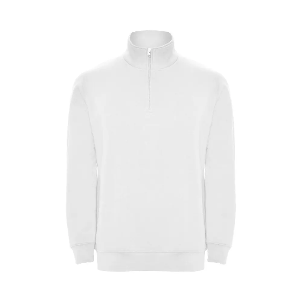 Aneto 280 g/m² sweatshirt med kvart lynlås i farven Hvid