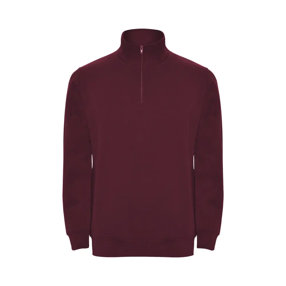 Aneto 280 g/m² sweatshirt med kvart lynlås i farven Granat