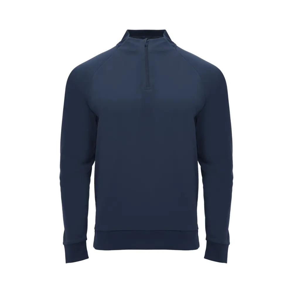 Epiro 200 g/m² langærmet unisex sweatshirt med kvart lynlås i farven Marineblå