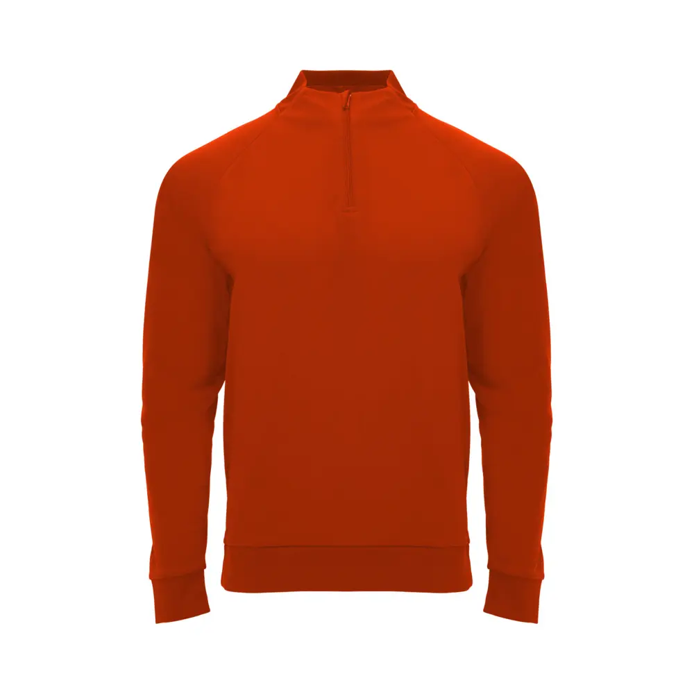 Epiro 200 g/m² langærmet unisex sweatshirt med kvart lynlås i farven Rød
