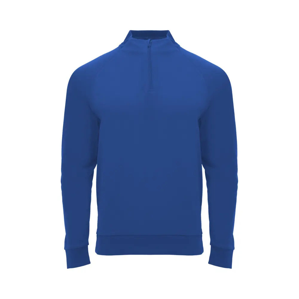 Epiro 200 g/m² langærmet unisex sweatshirt med kvart lynlås i farven Kongeblå