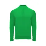 Epiro 200 g/m² langærmet unisex sweatshirt med kvart lynlås i farven Bregne grøn