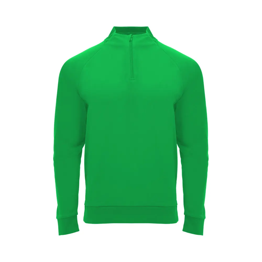 Epiro 200 g/m² langærmet unisex sweatshirt med kvart lynlås i farven Bregne grøn