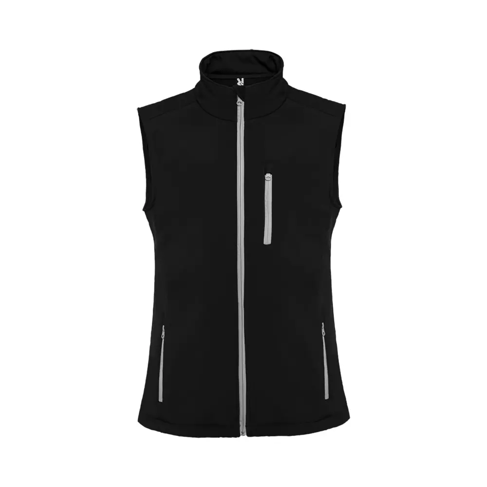 Nevada unisex softshell vest i farven Ensfarvet sort