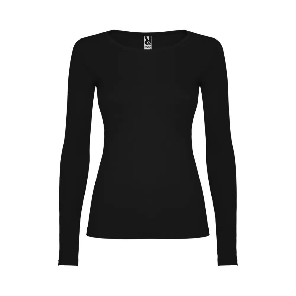 Extreme 160 g/m² langærmet t-shirt til kvinder i farven Ensfarvet sort