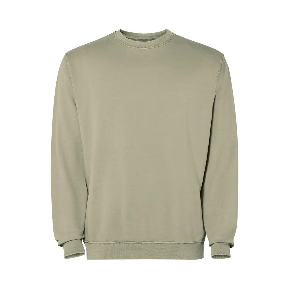 Jaya 250 g/m² unisex sweater med rund hals i farven Khaki