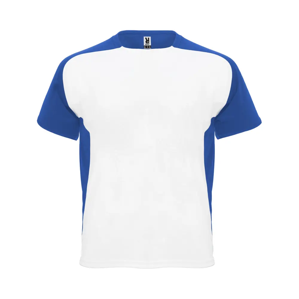 Bugatti kortærmet unisex sports t-shirt i farven Hvid / Kongeblå
