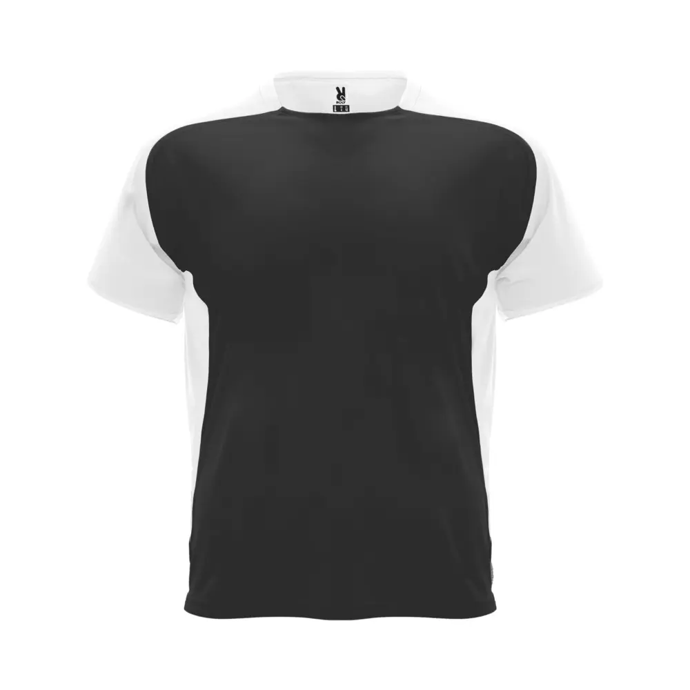 Bugatti kortærmet unisex sports t-shirt i farven Ensfarvet sort / Hvid