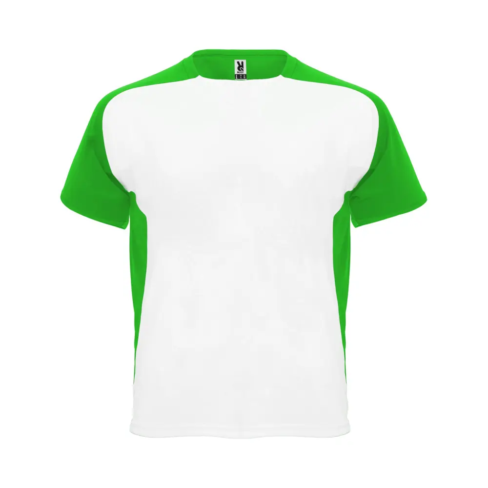 Bugatti kortærmet unisex sports t-shirt i farven Hvid / Bregne grøn