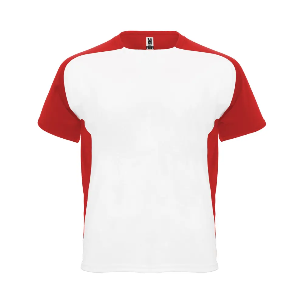 Bugatti kortærmet unisex sports t-shirt i farven Hvid / Rød