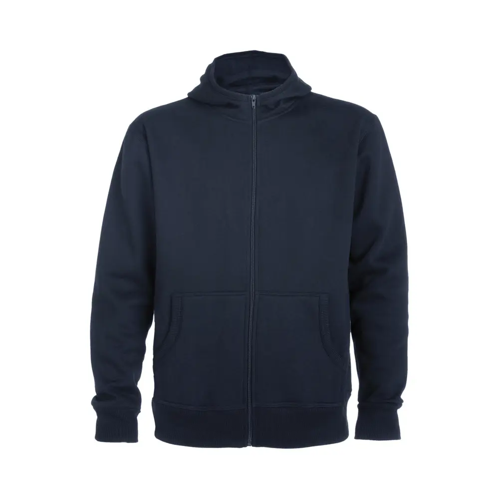 Montblanc 280 g/m² unisex hættetrøje med lynlås i farven Marineblå