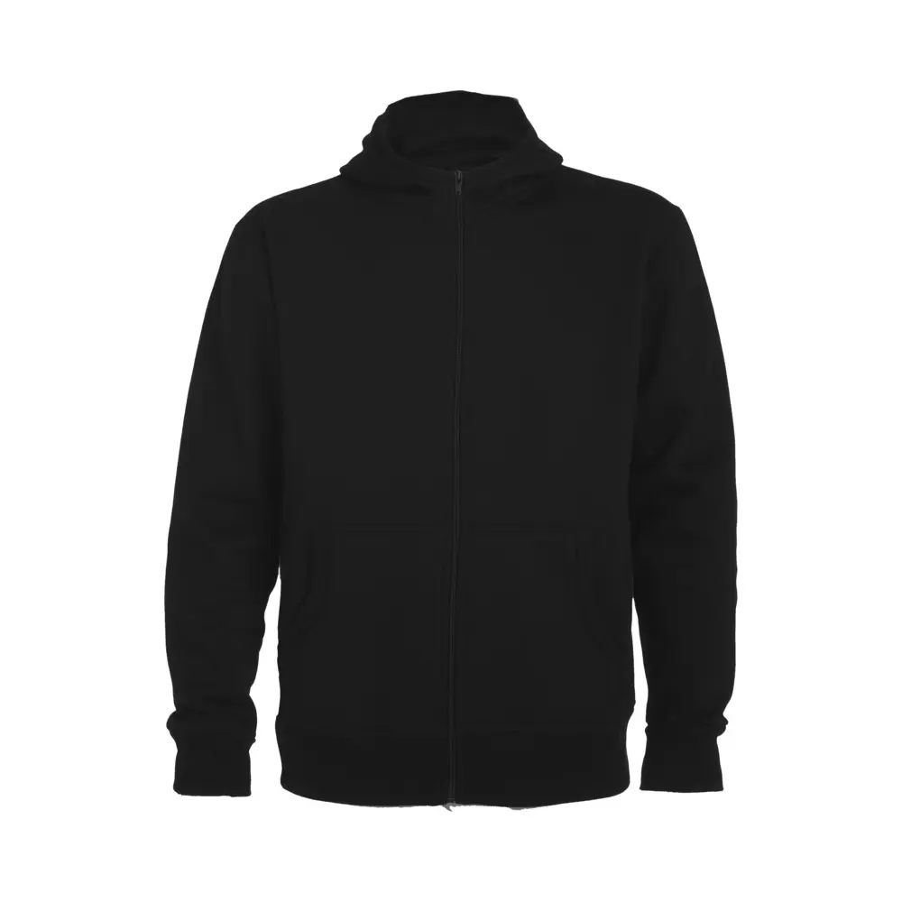 Montblanc 280 g/m² unisex hættetrøje med lynlås i farven Ensfarvet sort