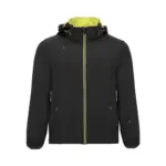 Sibirien unisex softshelljakke i farven Ensfarvet sort