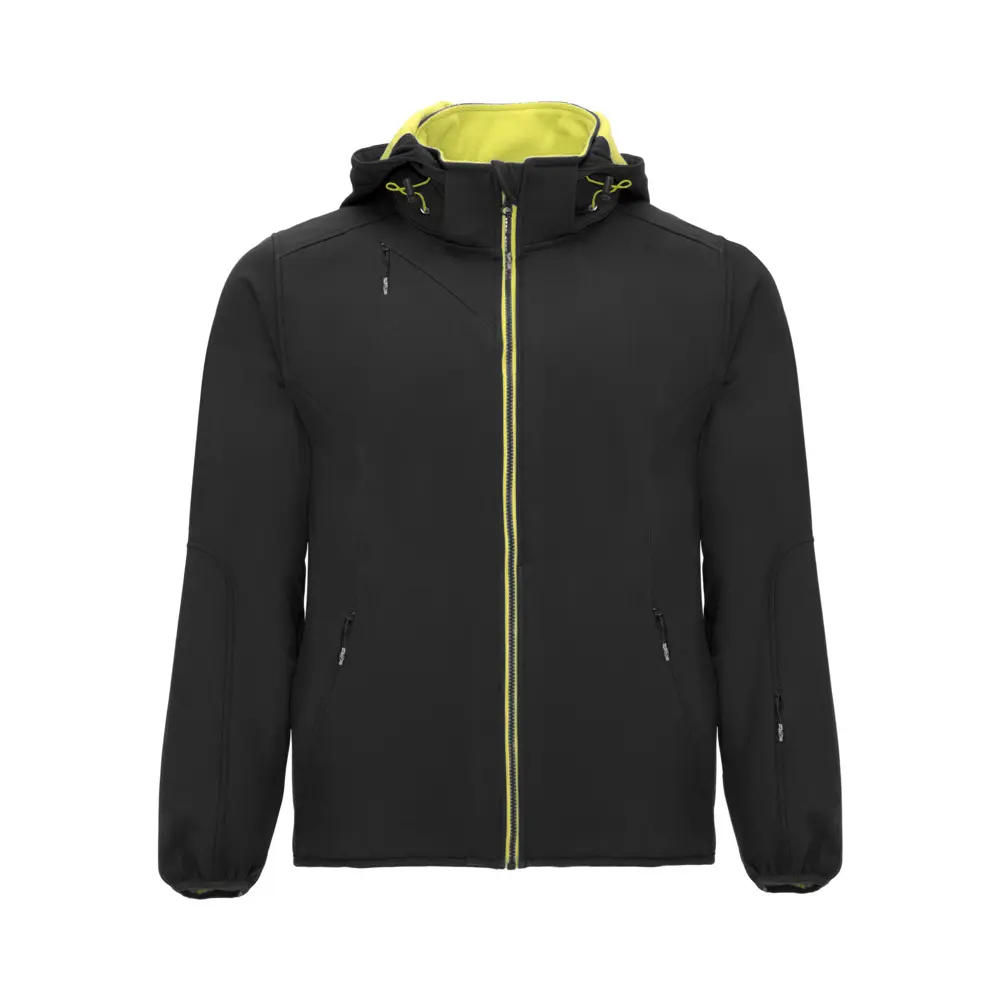 Sibirien unisex softshelljakke i farven Ensfarvet sort