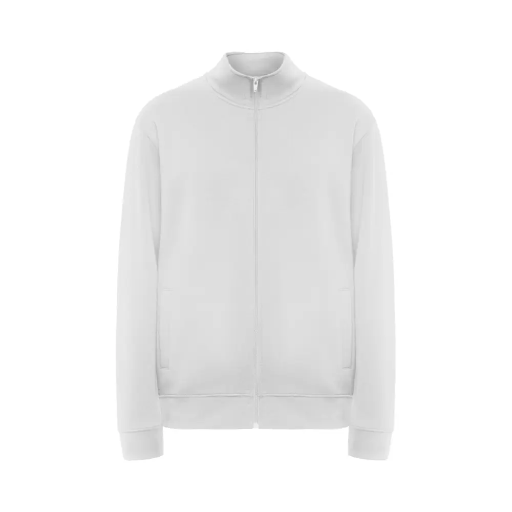 Ulan 280 g/m² unisex trøje med fuld lynlås i farven Hvid