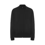 Ulan 280 g/m² unisex trøje med fuld lynlås i farven Ensfarvet sort