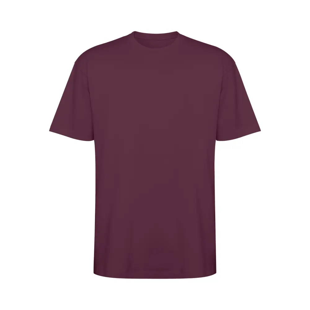 Bull 210 g/m² genvundet kortærmet unisex T-shirt i farven Blomme rød