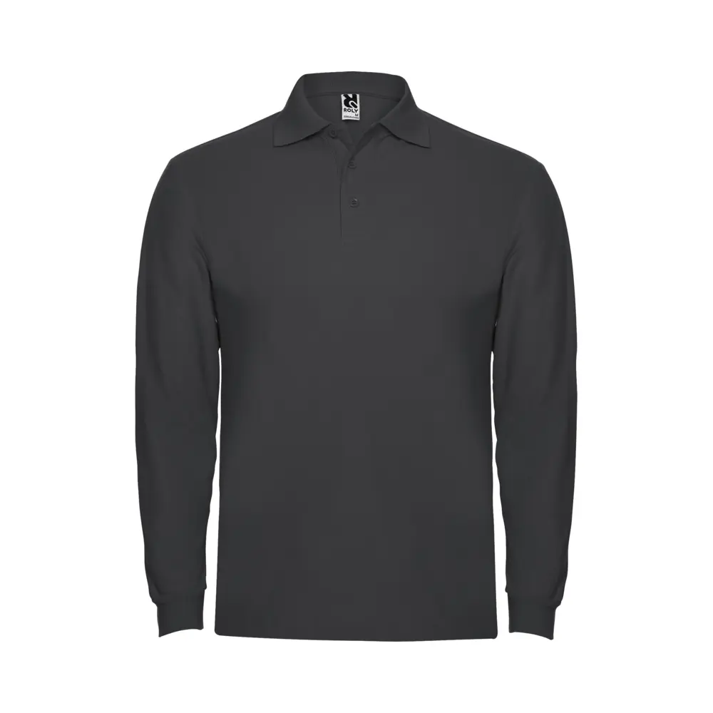 Estrella 220 g/m² langærmet polo til mænd i farven Mørk bly