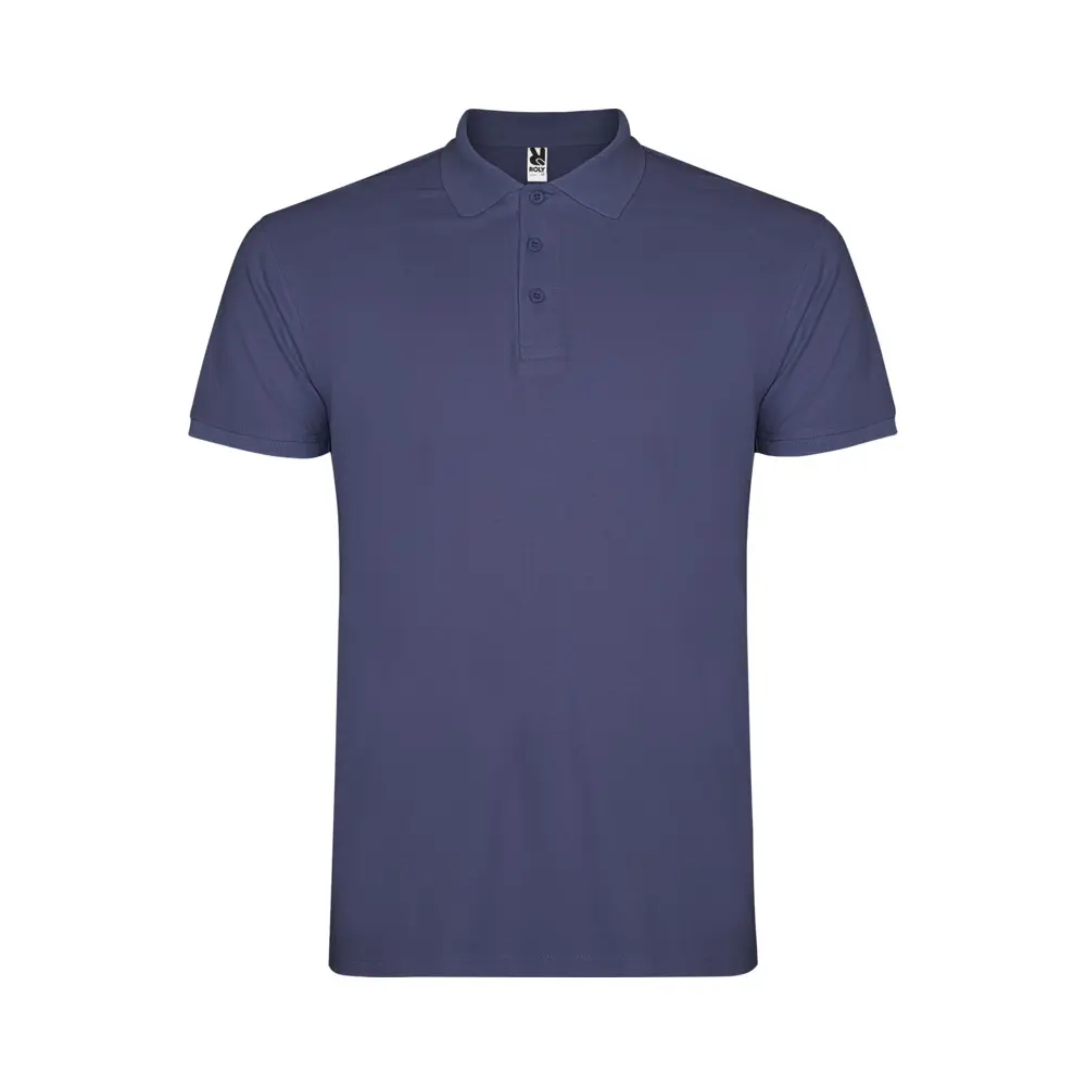 Star 200 g/m² kortærmet polo til mænd i farven Denimblå