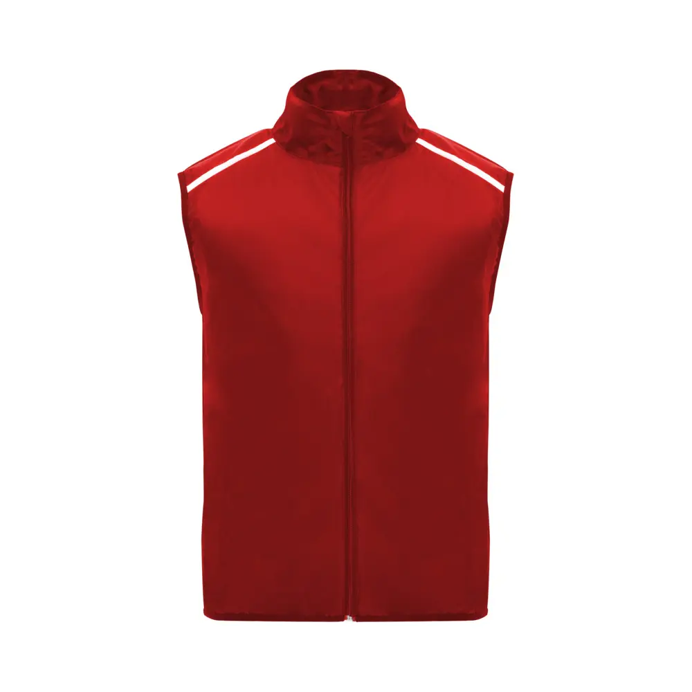 Jannu unisex letvægts bodywarmer til løb i farven Rød